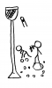 イラスト素材「棒人間玉入れ」