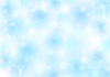 冬の背景　雪の結晶とふわふわ　シンプルかわいいa4横青水色ブルー