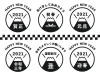 2021年　正月素材　賀詞入り富士山ロゴセット　黒