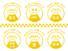 2021年　正月素材　賀詞入り富士山ロゴセット　ゴールド