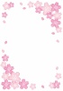水彩風★桜のフレーム