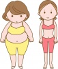 太った女性と痩せた女性