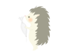 絞り袋を持つハリネズミ　線なし