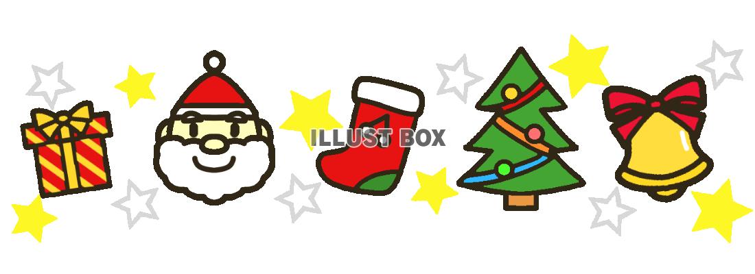 無料イラスト クリスマスのライン 透過png