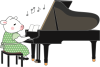 ピアノと牛１