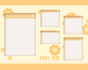年賀用？フォトフレーム風：オレンジ