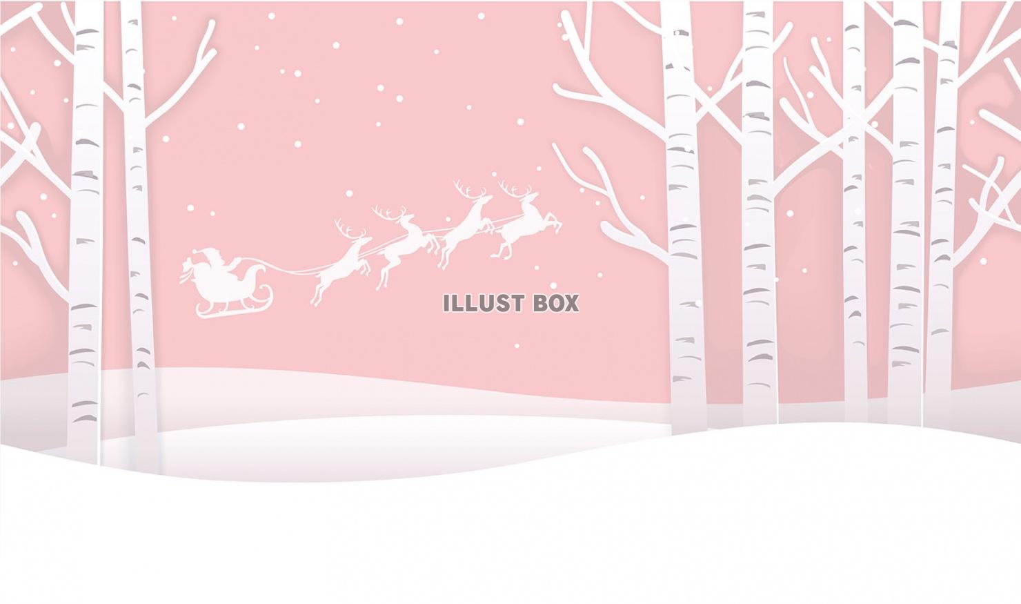 無料イラスト 冬の風景 テキストスペース付きシームレスなクリスマスの背景
