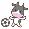 丑12_29（サッカーボールで遊ぶ牛さん）