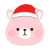 うさぎ・サンタ帽子