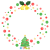 笑顔のクリスマスツリー円形フレーム