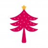 クリスマスツリー　ピンク