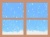 絵本風の幻想的で可愛い絵本の様な雪が降る風景の窓