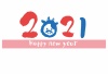 2021年年賀状テンプレート　２０２１　happynewyear