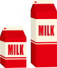 牛乳パック（赤）1000ml・500ml・ミルク・MILK   