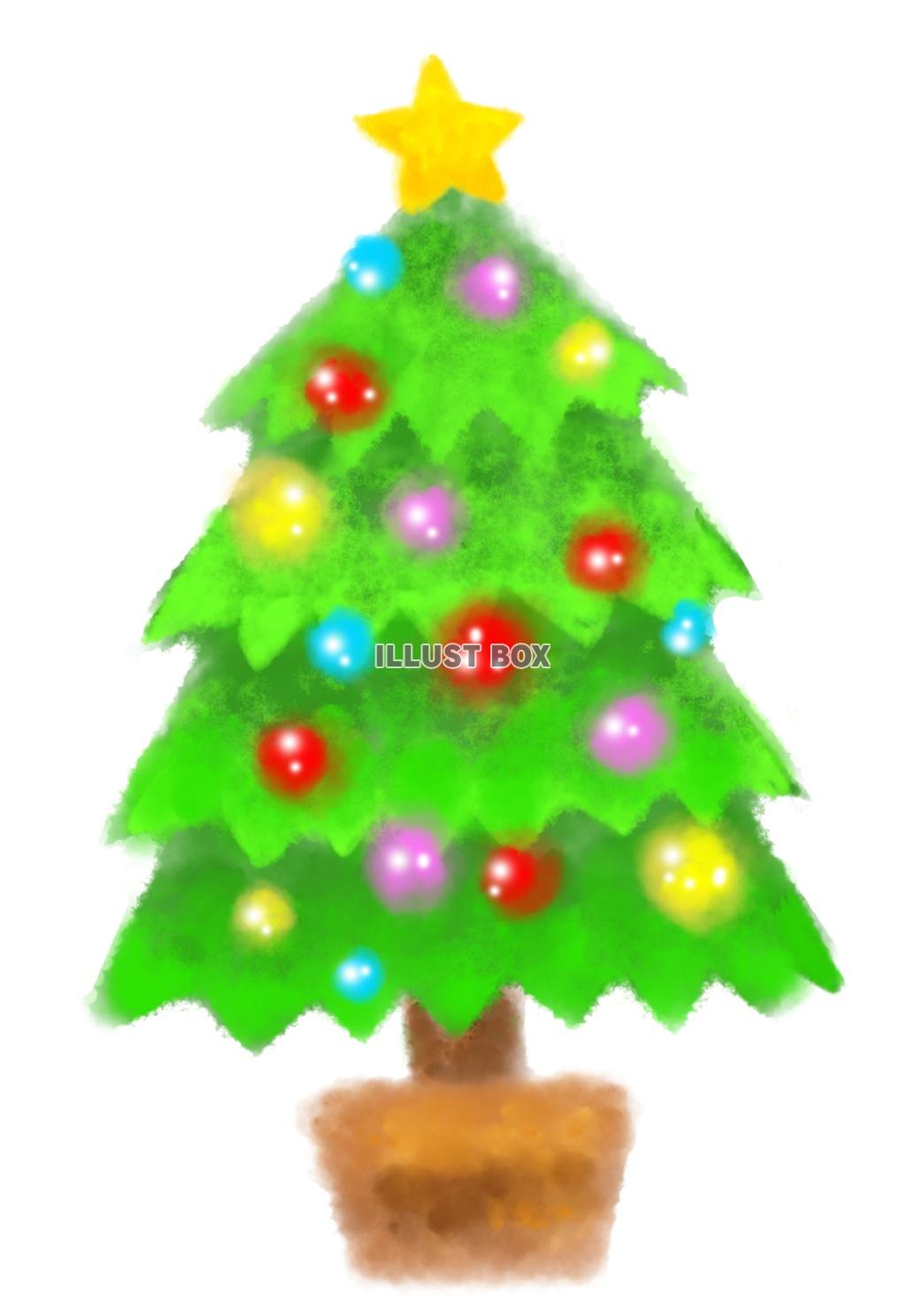 無料イラスト 手書きのクリスマスツリー