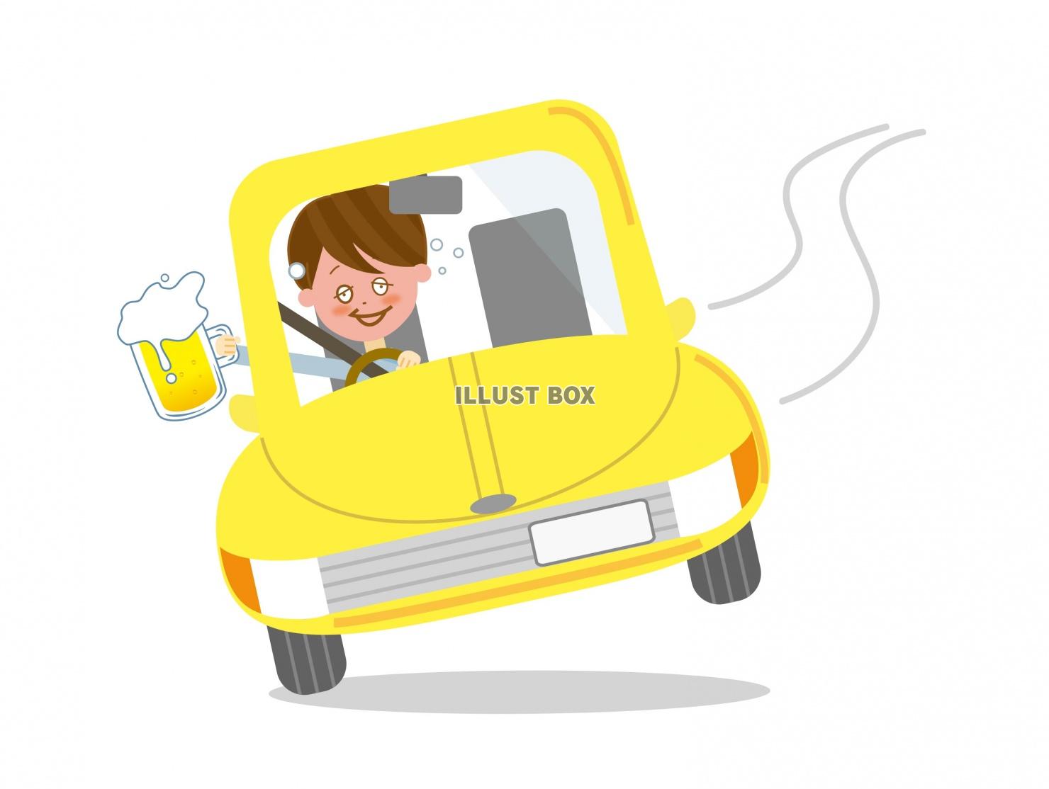 無料イラスト 飲酒運転