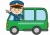 自動車08_07（バス・ワゴン・男性・運転手）