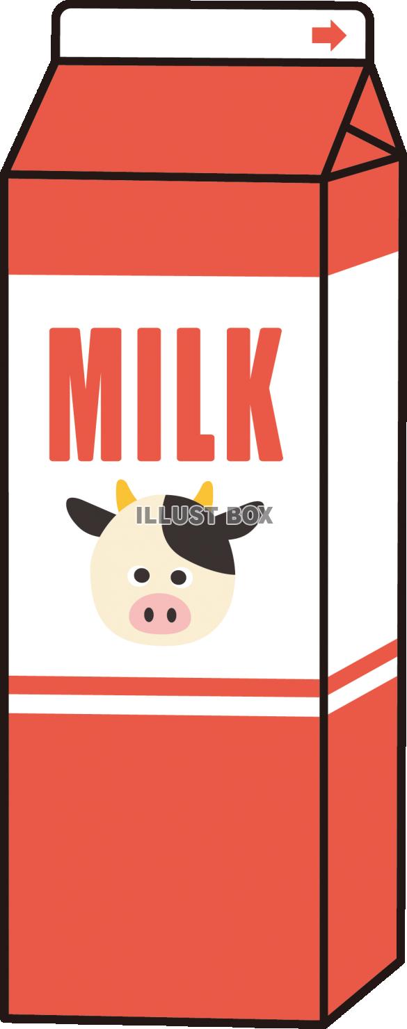  牛乳パック（MILK）牛・丑イラスト