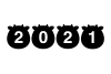 2021・牛のシルエット