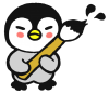 筆を持つペンギン２