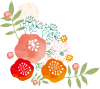 北欧風の花のイラスト