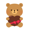 チョコレートを持つクマ