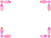 ピンクフレームシンプル飾り枠素材イラスト。透過png