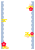 波模様の和風縦向きフレーム★透過PNG