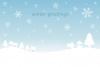 冬のカード02【雪の結晶/ブルー】