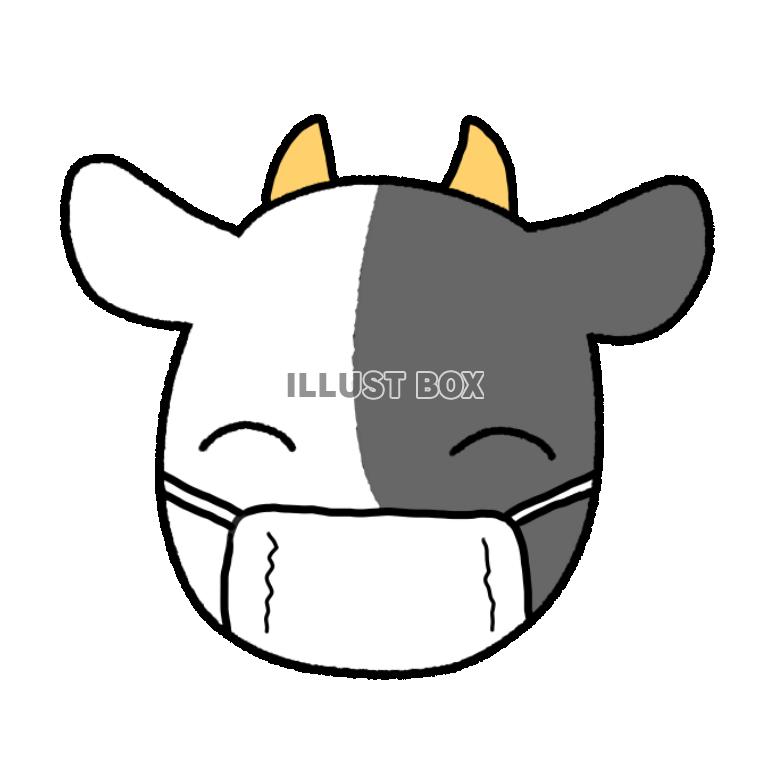 マスクをする牛