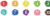 数字入り水彩ブラシストローク素材