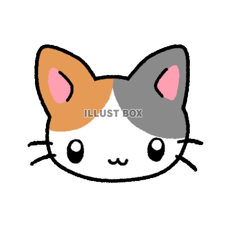 無料イラスト 三毛猫 透過png