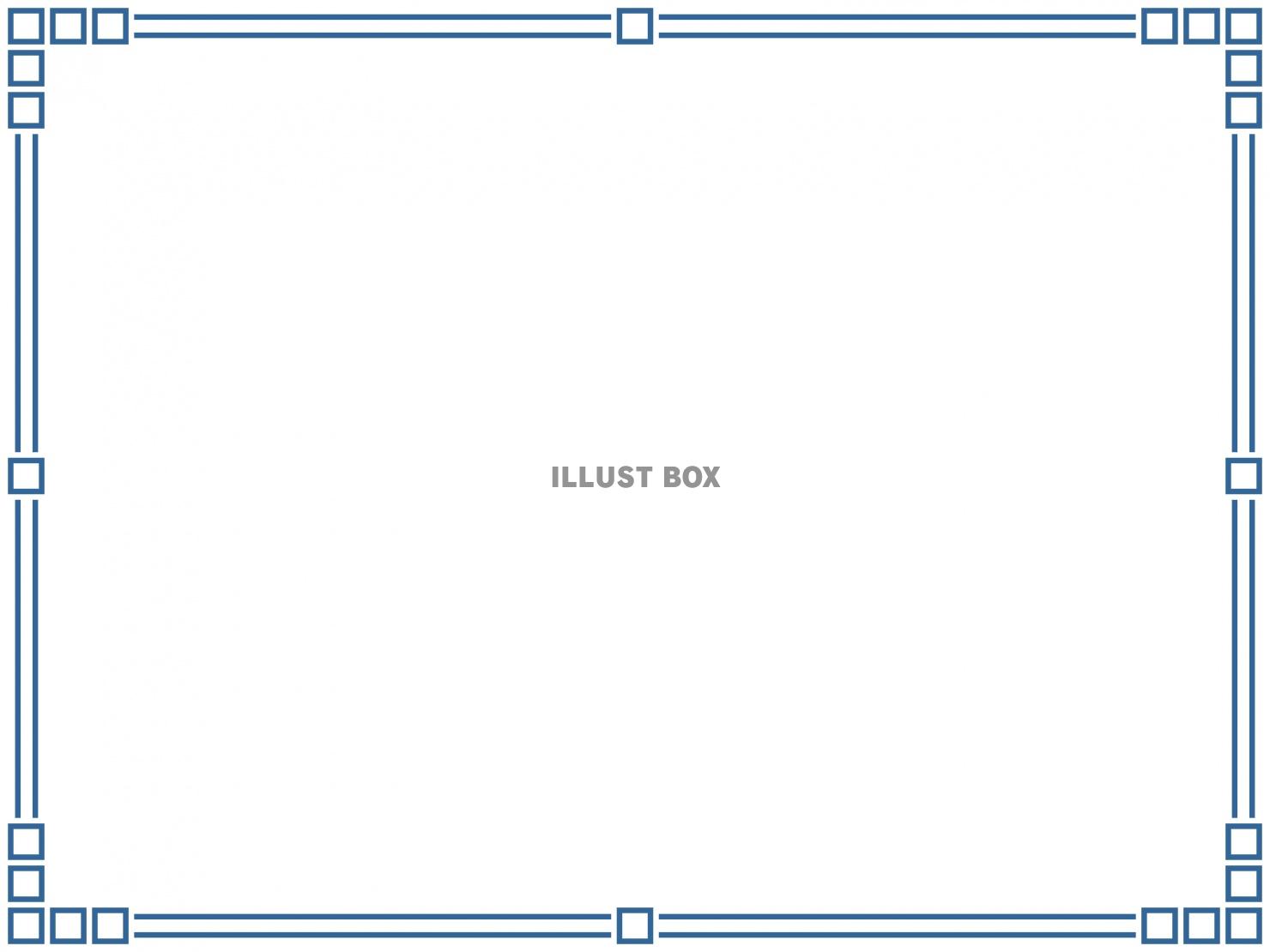 四角柄フレームシンプル飾り枠素材イラスト　
