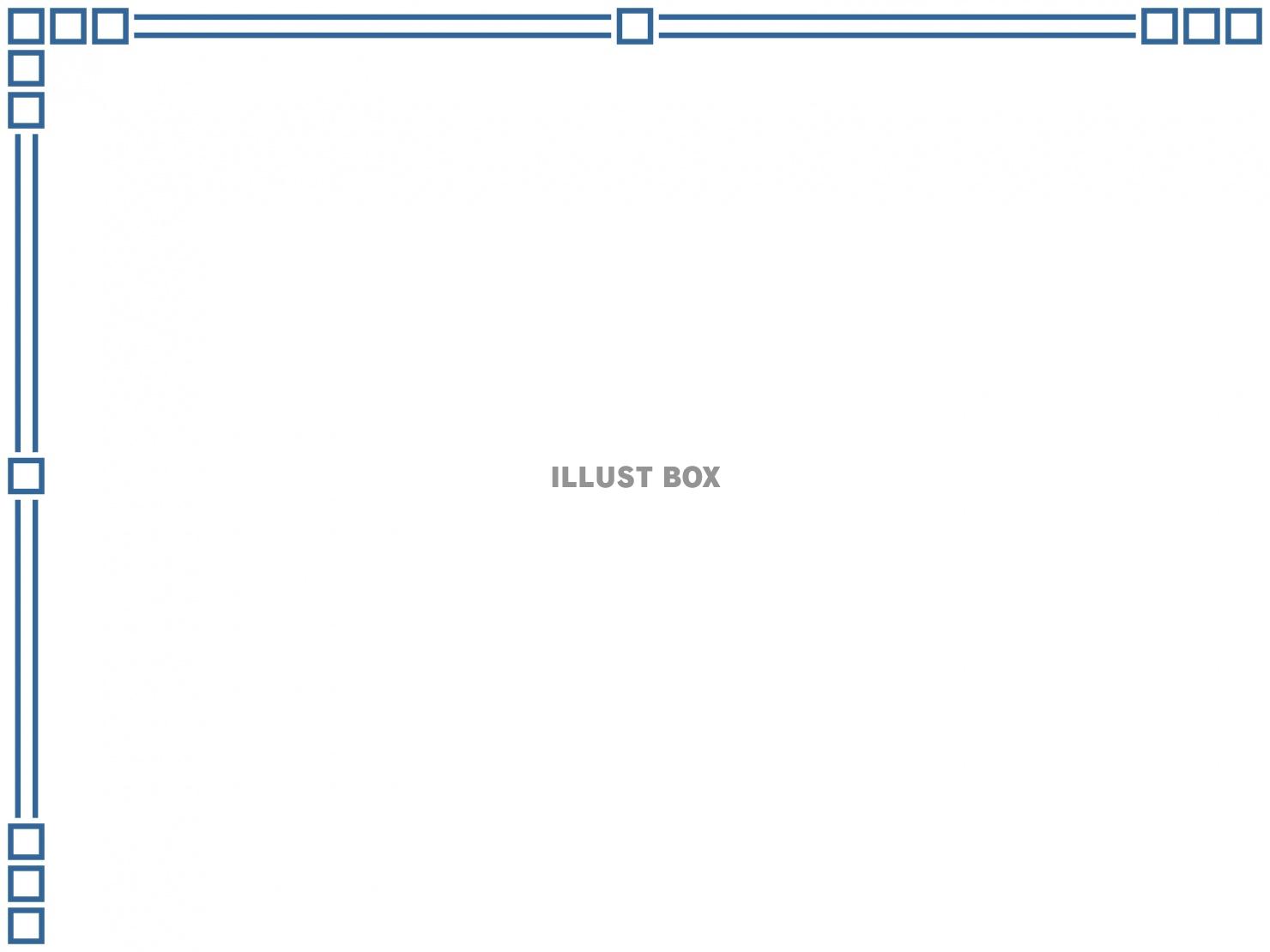四角柄フレームシンプル飾り枠素材イラスト