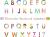 水彩タッチの数字（パッチワーク風）
