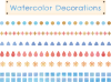 水彩タッチのライン素材