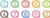水彩タッチの数字入りふきだし素材