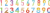 水彩タッチの数字