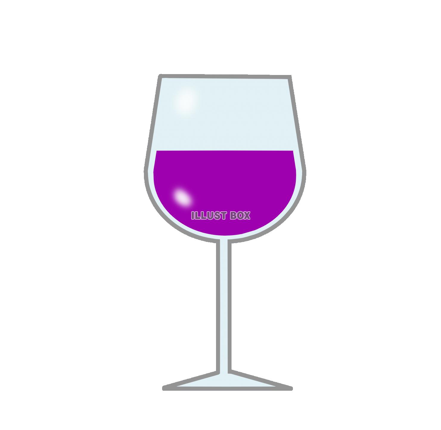 無料イラスト 紫のワイン