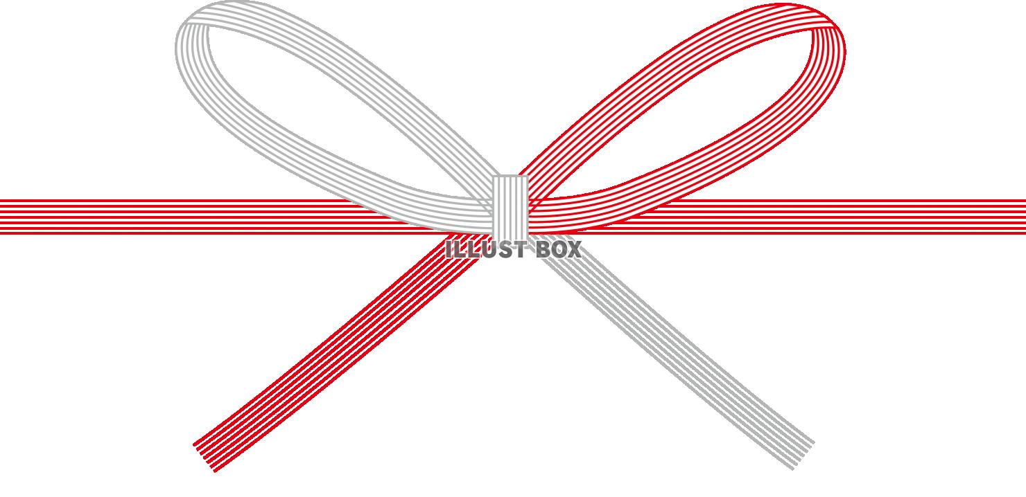 水引き・熨斗・のし紙・白背景・横長