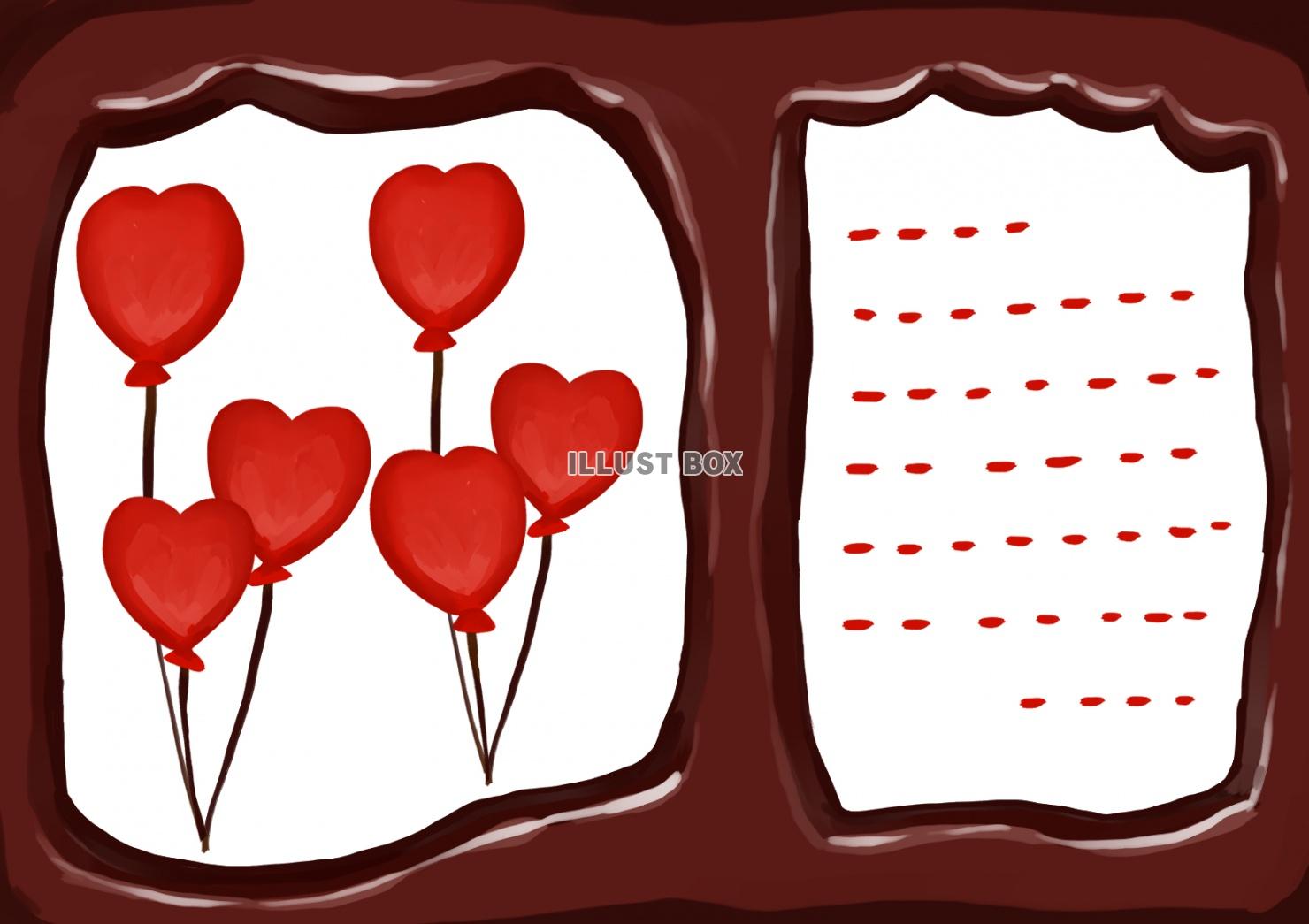 バレンタイン　メッセージカード　とろけるチョコレート　ハート...