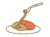 ミートソースパスタ（フォークあり）