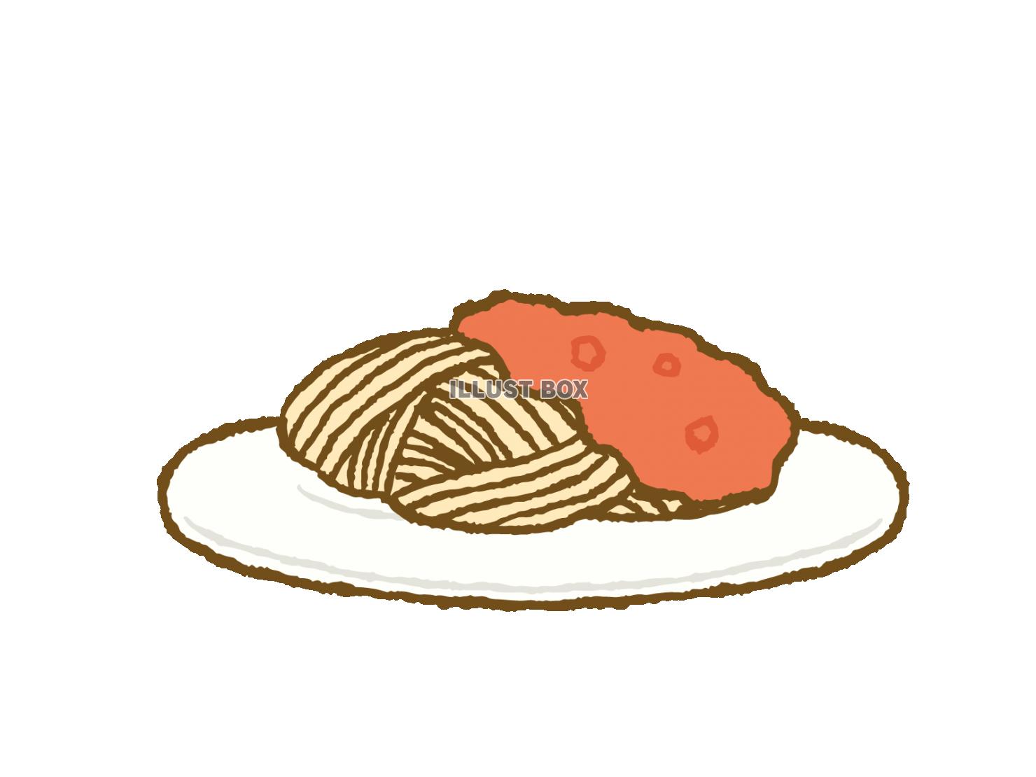 ミートソースパスタ（フォークなし）