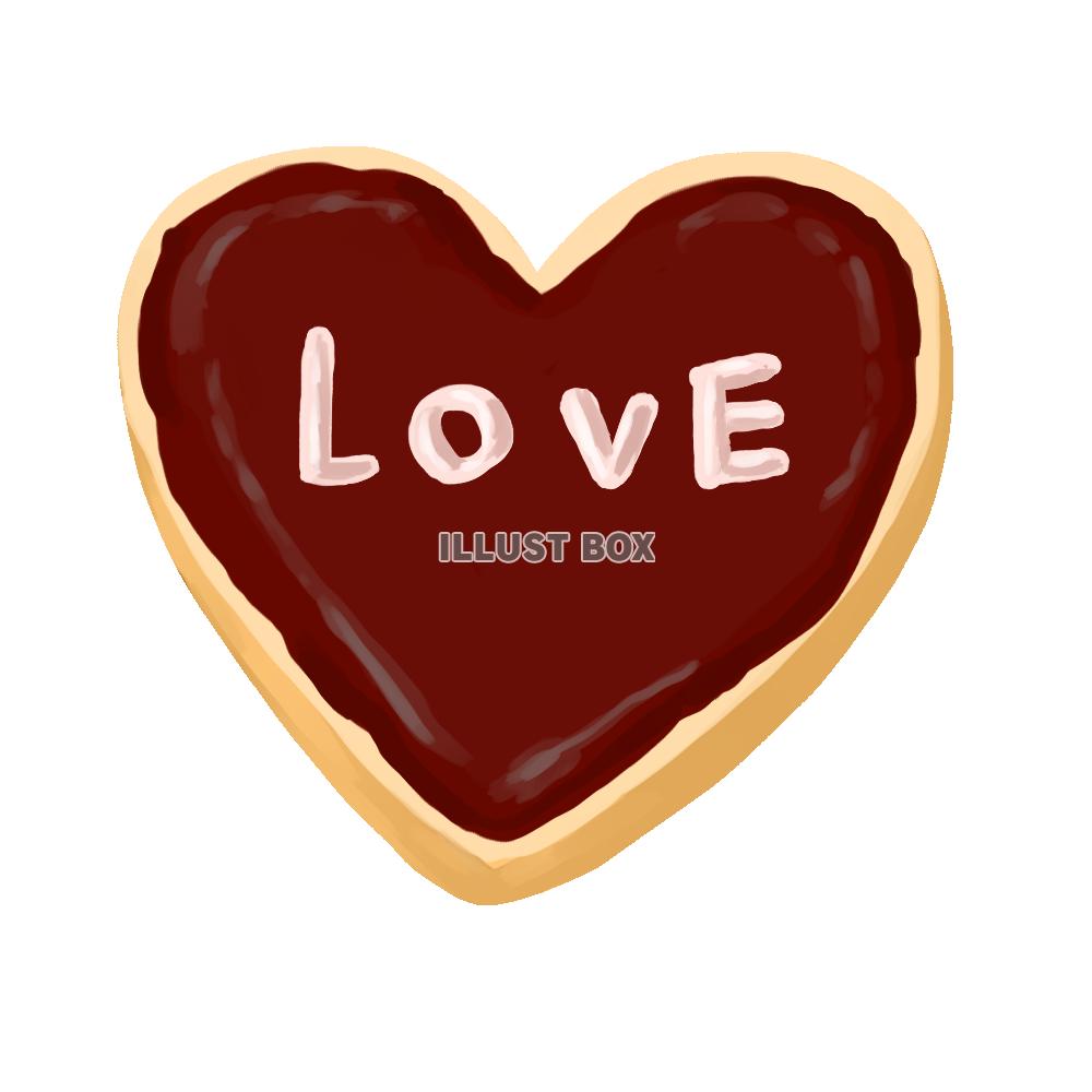 バレンタイン　ハートチョコクッキー　ロゴ　LOVE　