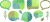グリーンのパッチワーク風ふきだし
