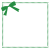 《グリーン》正方形・リボンのメッセージフレーム