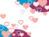ハート柄模様壁紙シンプル背景素材イラスト。透過png
