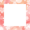 桜の水彩フレーム─正方形