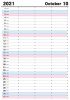 2021年　カレンダー　10月