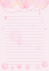 ガーリーなピンクのメモ用紙